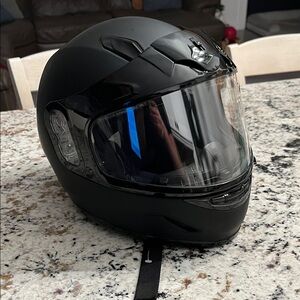 Black Full-Face Snowmobile Motorcycle Helmet